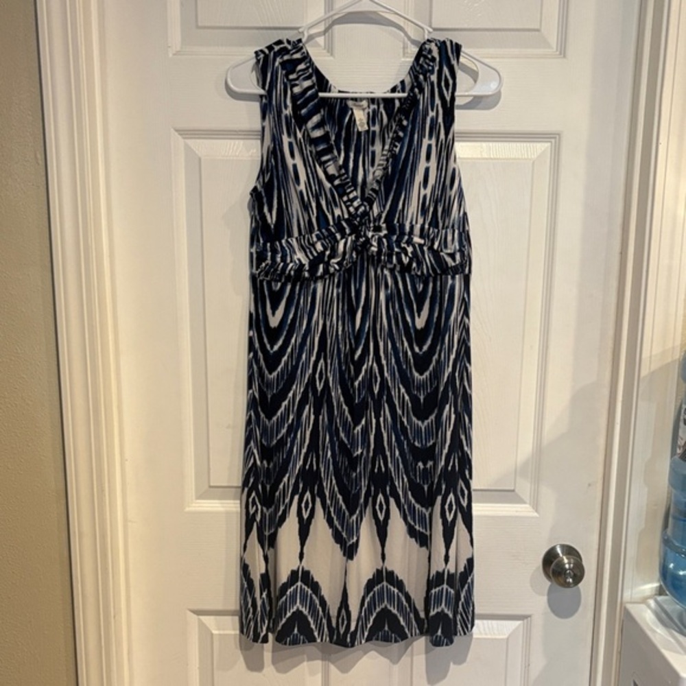 Soma Black and White Sleeveless Midi Dress